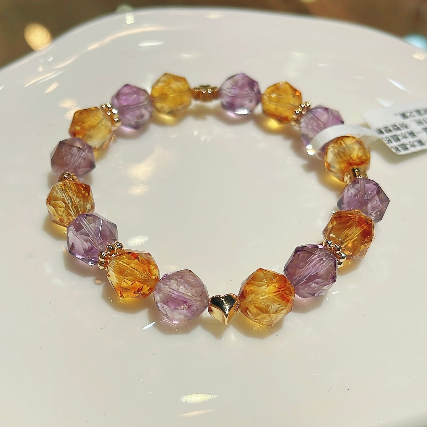 【明月設計手鏈 】紫晶 X 黃晶